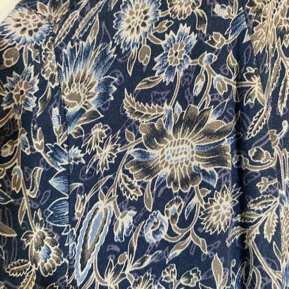 August Mist Floral Beach Open Front Cardigan Cover Up Kimono SZ XL Vacation Boho - Picture 6 of 7